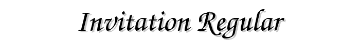 Invitation Regular font